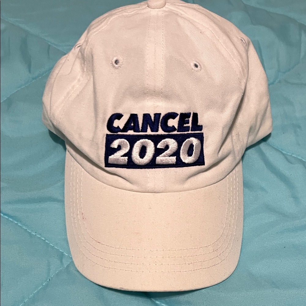 White Embroidered Cap- 2020 Year